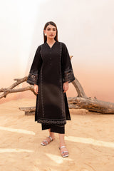 Winter - Best Selling - Black Rose - 2Pc Embroidered Dress