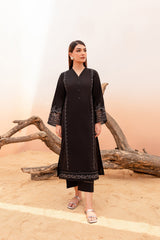 Winter - Best Selling - Black Rose - 2Pc Embroidered Dress