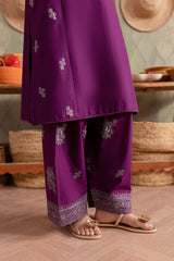 Winter - Best Selling - Raina Purple - 2Pc Embroidered Dress