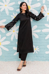 Winter - Black Spring - 2Pc Embroidered Dress