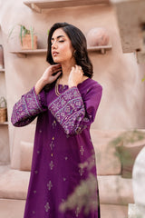 Winter - Magenta Eminence - 2Pc Embroidered Dress