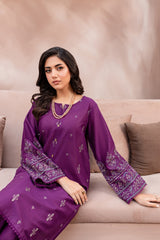 Winter - Magenta Eminence - 2Pc Embroidered Dress