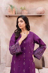 Winter - Magenta Eminence - 2Pc Embroidered Dress