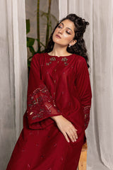 Winter - Afeefa - 2Pc Embroidered Dress