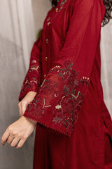 Winter - Afeefa - 2Pc Embroidered Dress