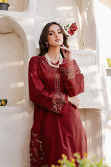 Winter - Areena - 2Pc Embroidered Dress