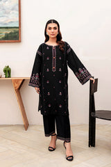 Winter - Aster Black - 2Pc Embroidered Dress