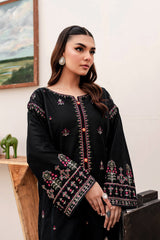Winter - Aster Black - 2Pc Embroidered Dress
