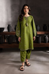 Winter - Best Selling - Emerald - 2Pc Embroidered Dress