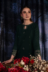 Winter - Olive - 2Pc Embroidered Dress