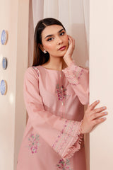 Winter - Pink Lily - 2Pc Embroidered Dress