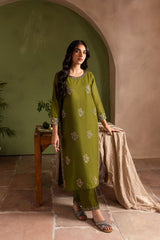 Winter - Meadow Gold - 2Pc Embroidered Dress