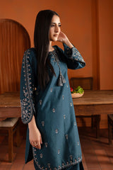 Winter - Blue Gem - 2Pc Embroidered Dress