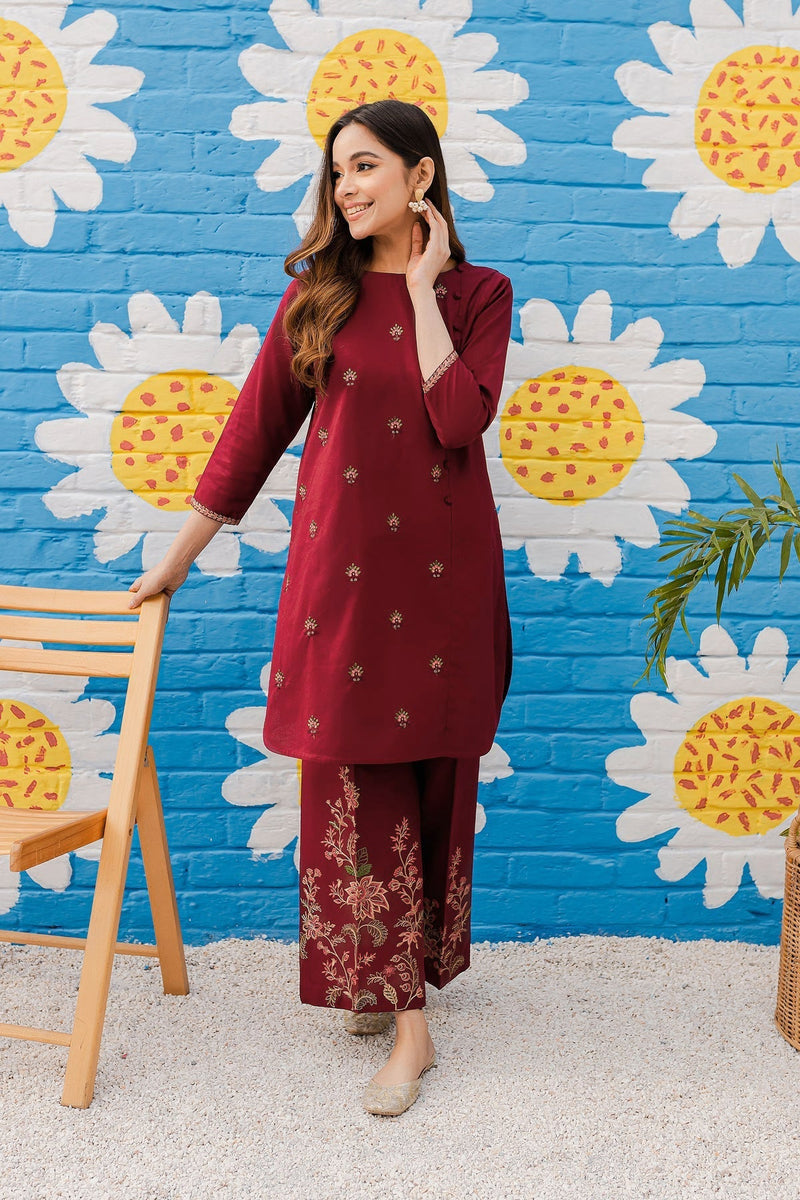 Best Selling - Amethyst - 2Pc Embroidered Dress