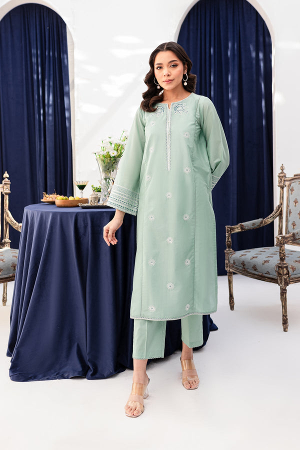 Winter - Opaline - 2Pc Embroidered Dress