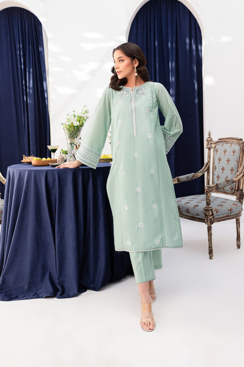Winter - Opaline - 2Pc Embroidered Dress
