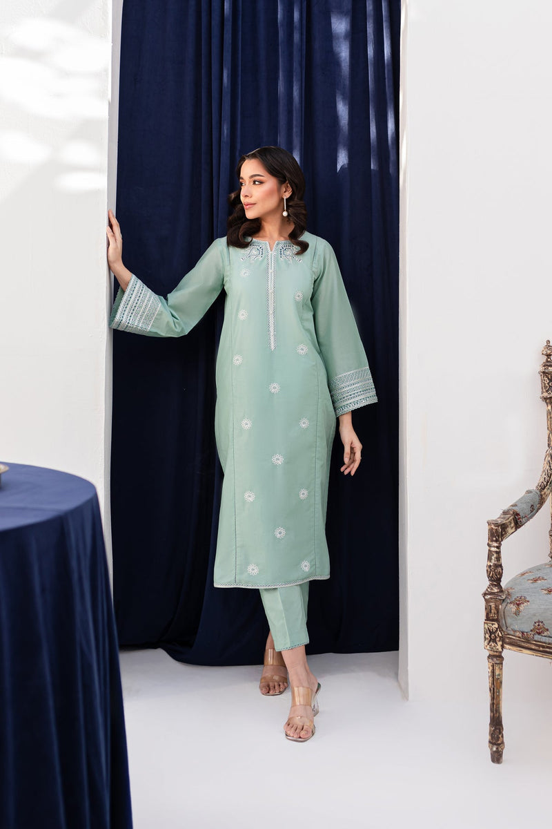 Winter - Opaline - 2Pc Embroidered Dress