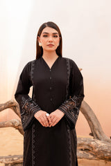 Winter - Best Selling - Black Rose - 2Pc Embroidered Dress