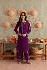 Winter - Best Selling - Raina Purple - 2Pc Embroidered Dress