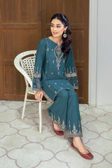 Winter - Hint of Zinc - 2Pc Embroidered Dress