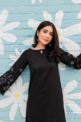 Winter - Black Spring - 2Pc Embroidered Dress