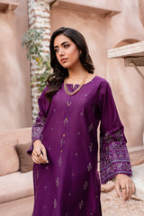 Winter - Magenta Eminence - 2Pc Embroidered Dress