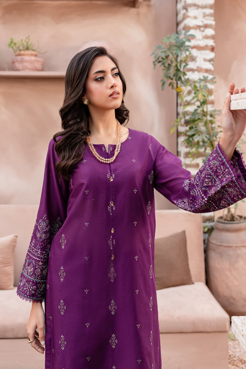 Winter - Magenta Eminence - 2Pc Embroidered Dress