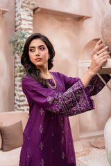 Winter - Magenta Eminence - 2Pc Embroidered Dress