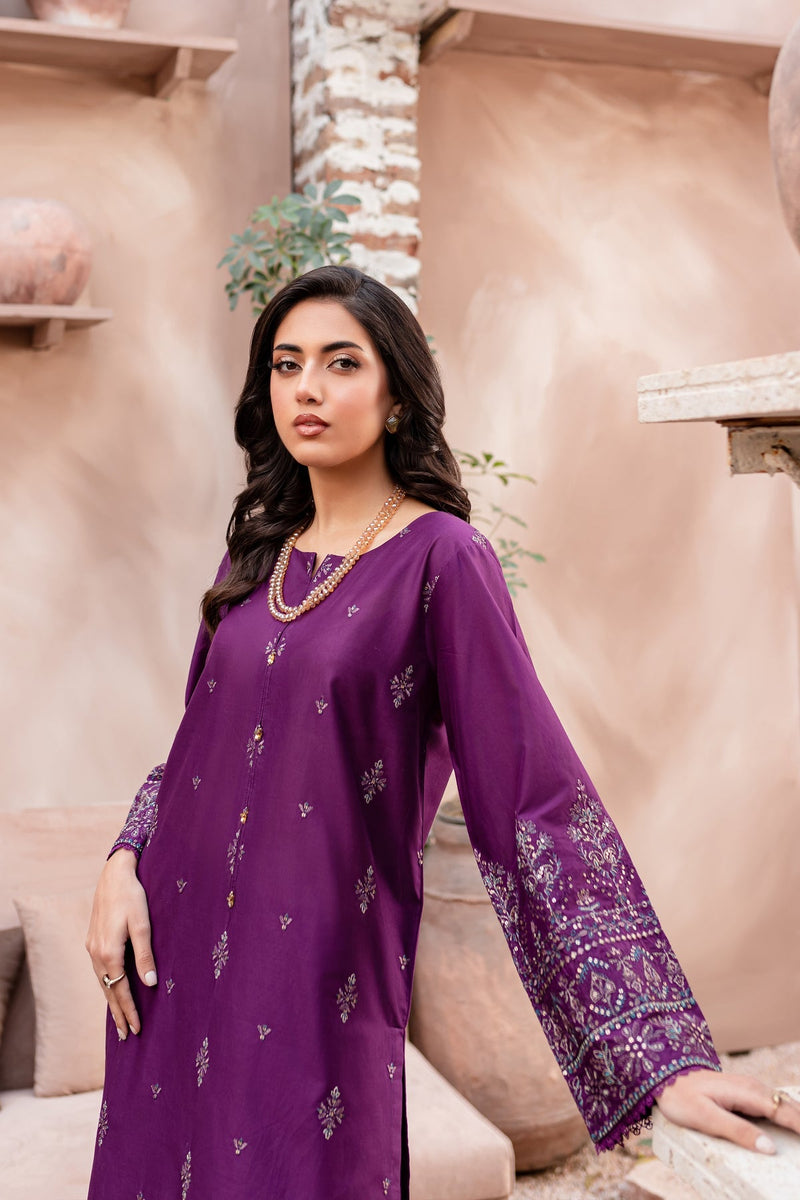 Winter - Magenta Eminence - 2Pc Embroidered Dress