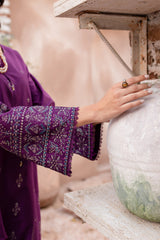 Winter - Magenta Eminence - 2Pc Embroidered Dress