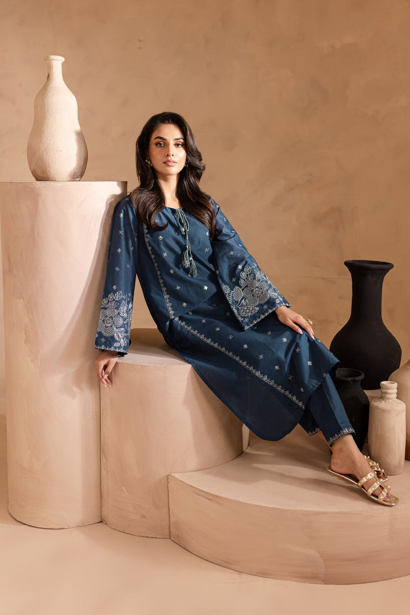 Best Selling - Agean Sea - 2Pc Embroidered Dress