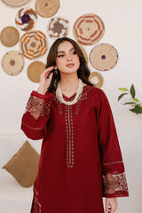 Winter - Areena - 2Pc Embroidered Dress