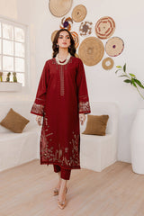 Winter - Areena - 2Pc Embroidered Dress