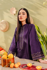 Winter - Ash - 2Pc Embroidered Dress Purple