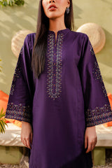 Winter - Ash - 2Pc Embroidered Dress Purple