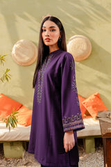 Winter - Ash - 2Pc Embroidered Dress Purple