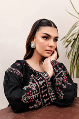 Winter - Aster Black - 2Pc Embroidered Dress