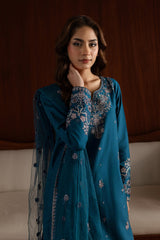 Winter - Blue Twinkle - 3Pc Embroidered Dress