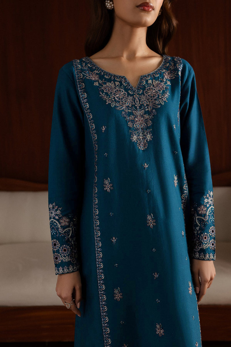 Winter - Blue Twinkle - 3Pc Embroidered Dress