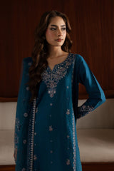 Winter - Blue Twinkle - 3Pc Embroidered Dress