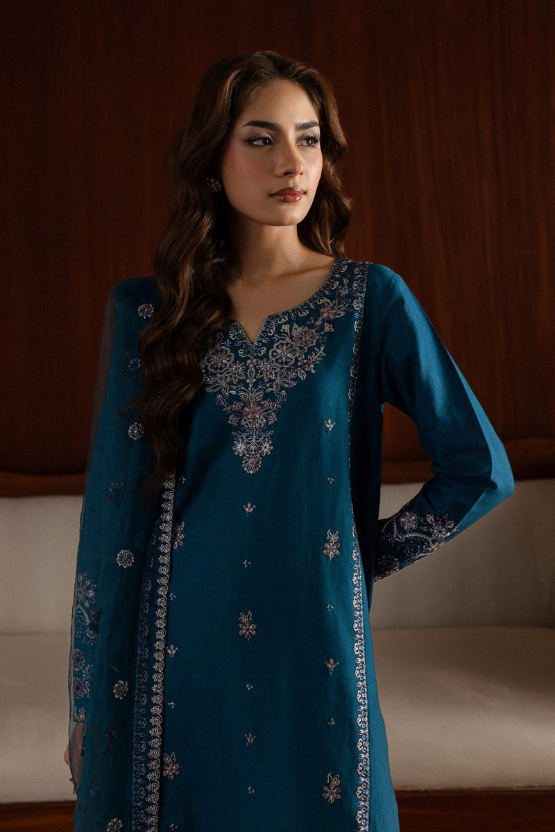 Winter - Blue Twinkle - 3Pc Embroidered Dress