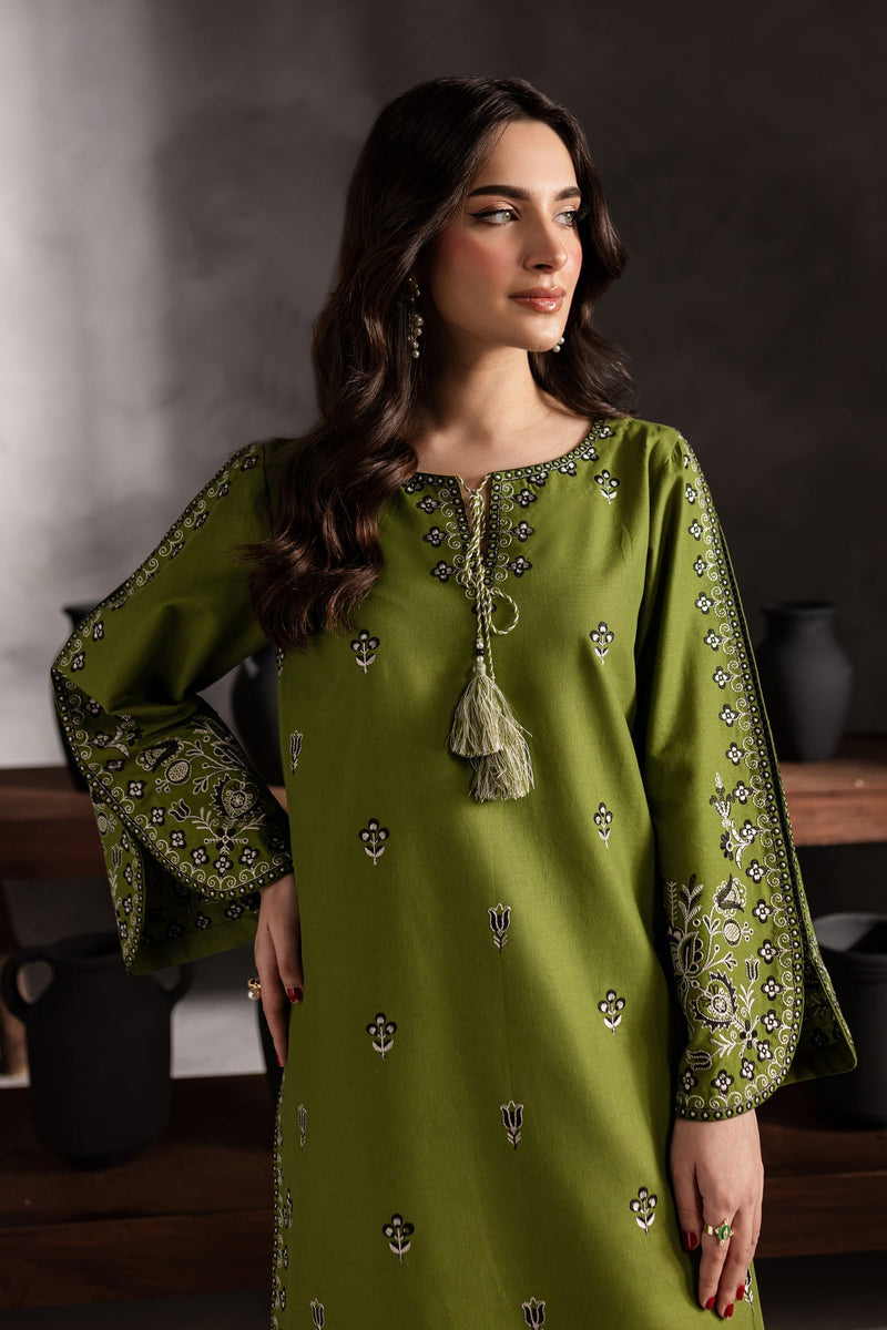 Winter - Best Selling - Emerald - 2Pc Embroidered Dress