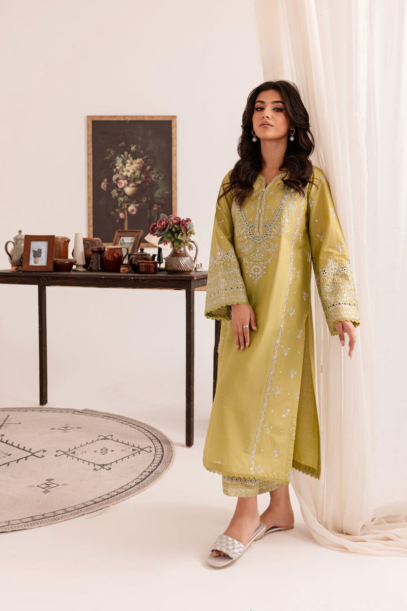 Winter - Jade - 2Pc Embroidered Dress
