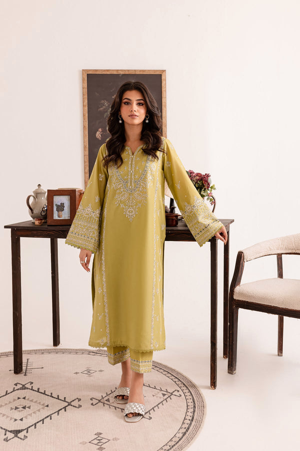 Winter - Jade - 2Pc Embroidered Dress
