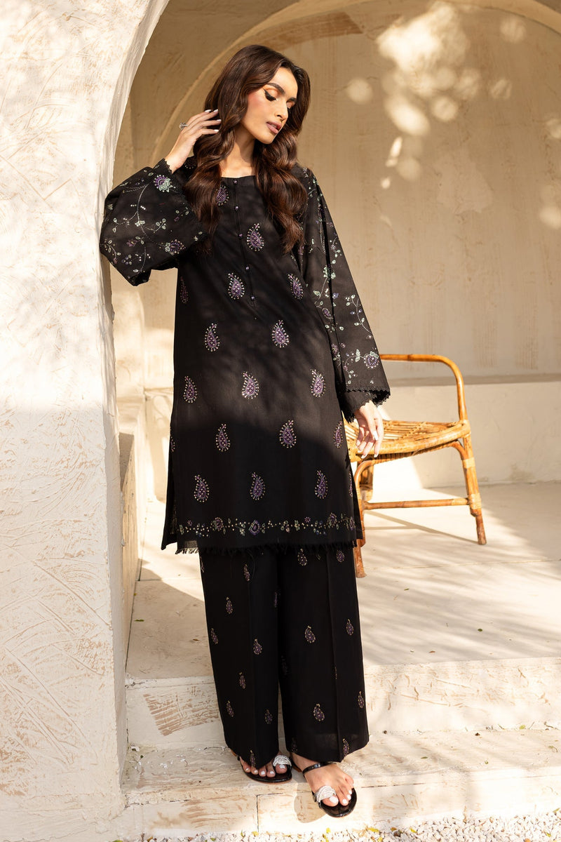 Winter - Midnight Mosaic - 2Pc Embroidered Dress