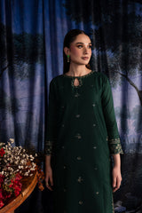 Winter - Olive - 2Pc Embroidered Dress