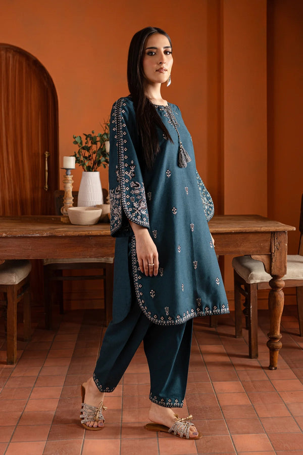 Winter - Blue Gem - 2Pc Embroidered Dress