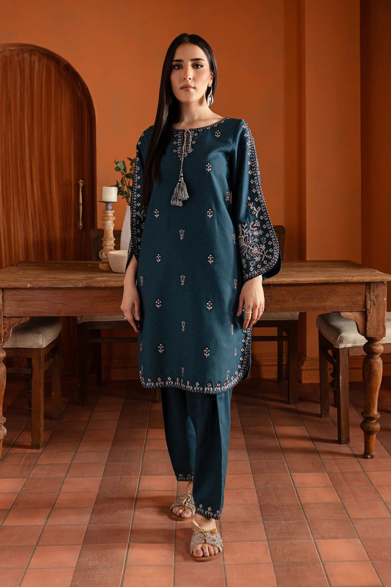 Winter - Blue Gem - 2Pc Embroidered Dress