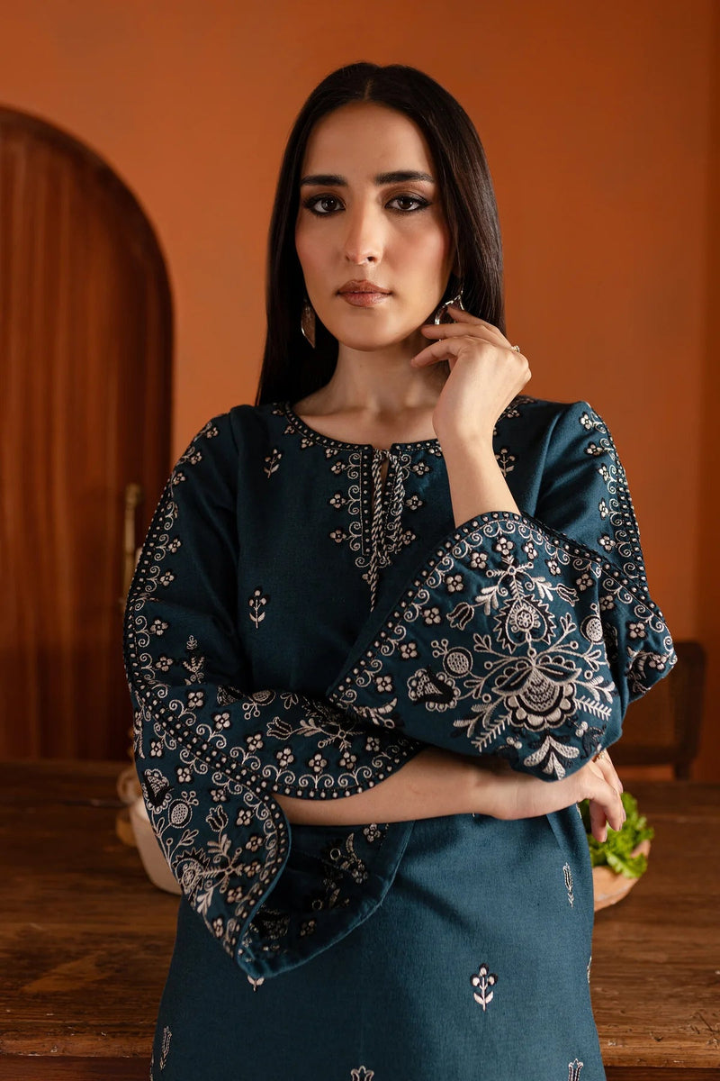 Winter - Blue Gem - 2Pc Embroidered Dress