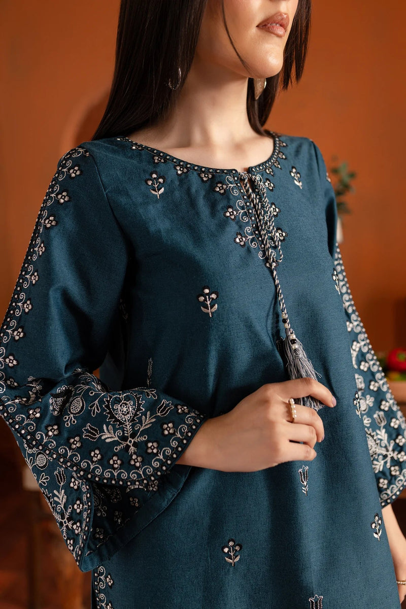 Winter - Blue Gem - 2Pc Embroidered Dress